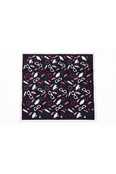 Luna Nueva 100% Silk Scarf 90X90 cm – Handcrafted Edges, Stylish Pattern, Sui...