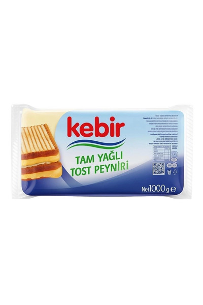 Kebir Tam Yağlı Taze Tost Kaşar Peyniri 1 kg - Mükemmel Eriyen Doğal Lezzet