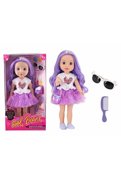 Nod Fashion Doll with Accessories, Purple Hair, 35 cm