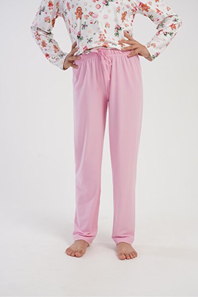 OBJE Kız Çocuk Pembe Marla Pijama Altı
