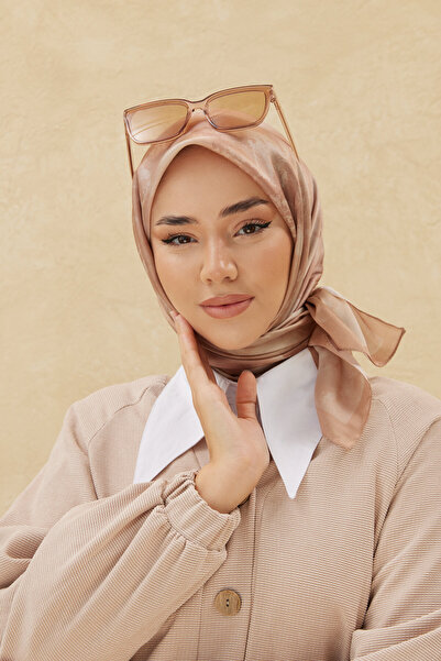 Silk Home Kadın K. Bej Bulut Desen Parlak Shiny Eşarp 75002-33