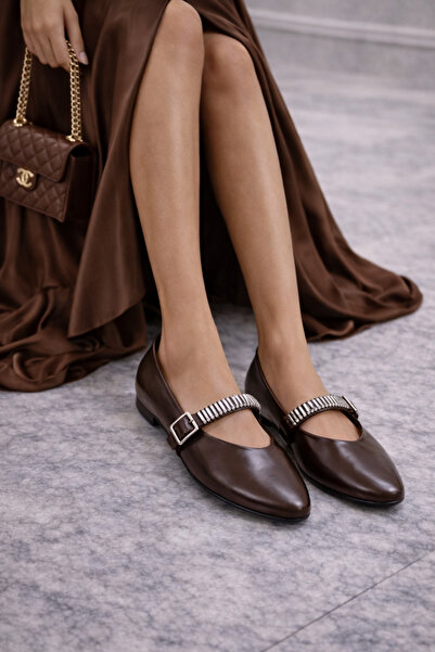 Gold Step ✨ Tokalı Metal Detaylı Kadın Babet Ayakkabı (Siyah, Acı Kahve, Krem...