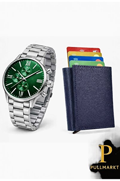 pullmarkt Kartlık Cüzdan + Erkek Kol Saati