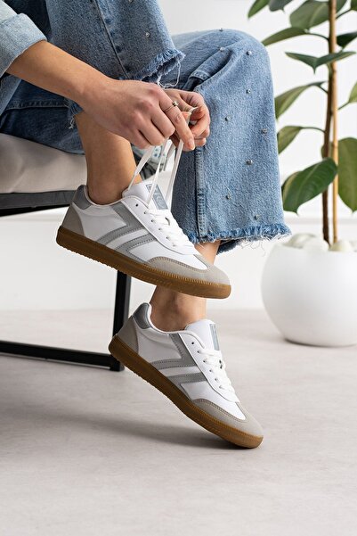 Lento Retro-V Retro Model Kauçuk Taban Ortopedik Bağcıklı Sneaker Spor Ayakkabı