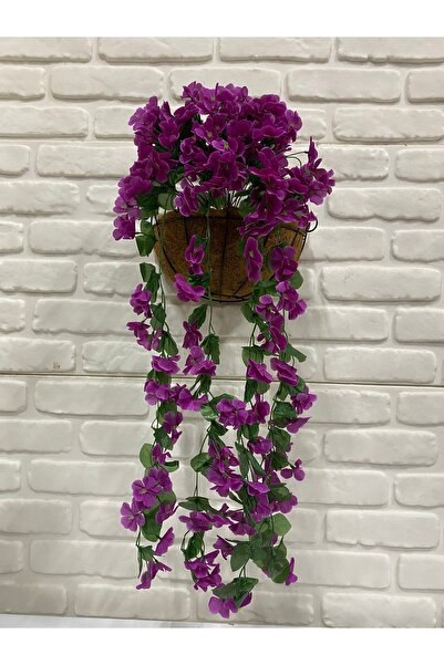 çiçek rengi dekor 70 cm Yapay Mor Sarkıt Menekşe – Doğal Görünümlü Dekoratif ...