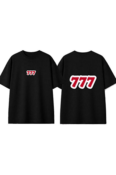 urbvn Tricou oversize negru cu imprimeu Manifestation 777 Design