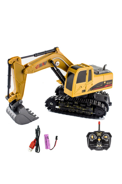 OEM Remote control excavator, Plastic, 1:24, 2.7 Ghz, 26x16x9.5 cm, Yellow