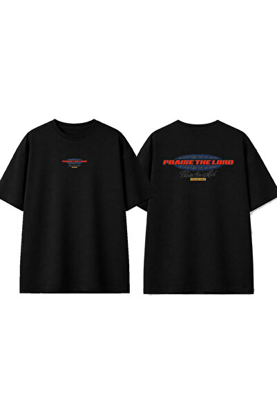 urbvn Tricou oversize negru cu imprimeu Lord Design