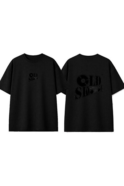 urbvn Μπλουζάκι με στάμπα σε στυλ Old School, μαύρο, oversized
