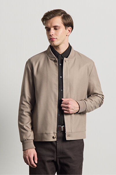Danger Jachetă pentru bărbați din țesătură specială din poliviscos, bej