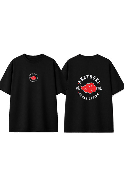 urbvn Akatsuki Design Printed Black Oversize T-Shirt