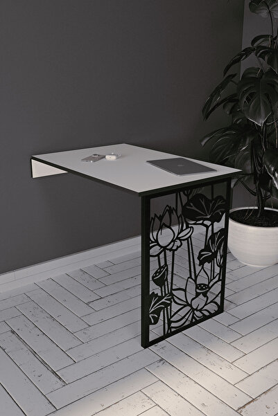 modilab Tablo Görünümlü Duvara Monte Katlanabilir Ders Çalışma & Yemek Masası