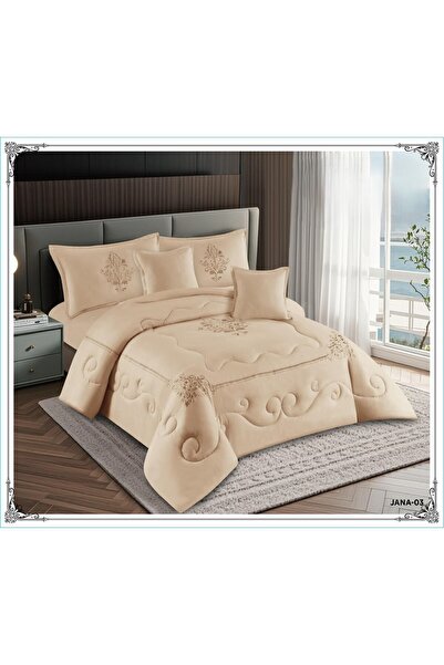 miral Summer embroidered double bedsheet set with a unique and luxurious desi...