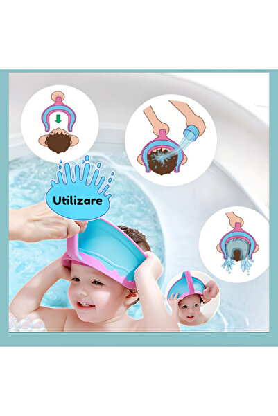 OEM Children's shower cap, silicone, foldable and adjustable strap, prevents ...