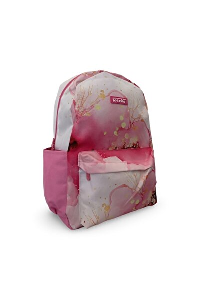 Mesco Backpack 16", 2 compartments, Pink Artistic Model