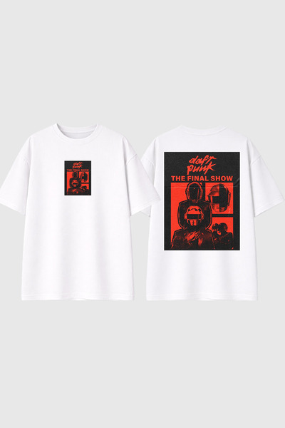 urbvn Μπλουζάκι Daft 1 με στάμπα σε λευκό χρώμα και oversized γραμμή