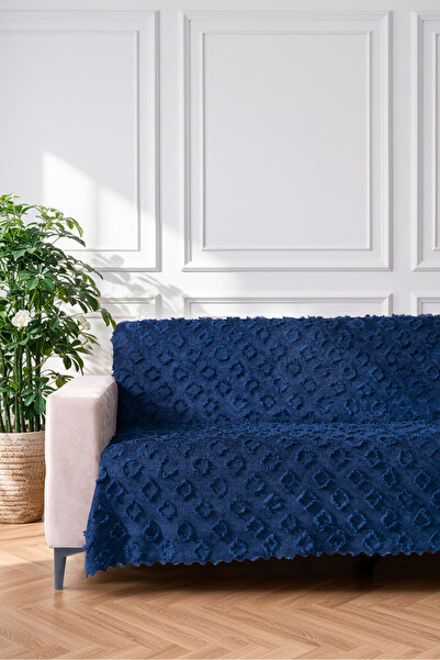 VELANORA HOME Dark Blue Sofa Cover 175X215 cm Sofa Bed Cover Premium Chenille...