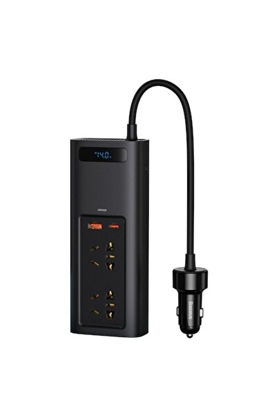 Baseus Invertor auto USB, EVIA Power, Tip-C, CN/EU, 220V, 150W, V38, Silicon ...