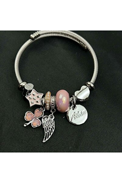 Çılgıntrend Charm Detailed Steel Bracelet – Elegant Figured Women's Bracelet
