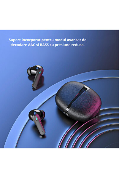 OEM Casti audio, Wireless, Bluetooth 5.3, Microfon, Afisaj digital, Casti fara fir