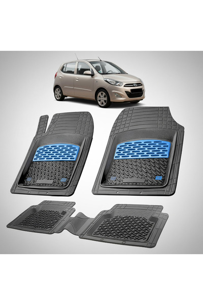 TEAMCAR Covorașe auto Hyundai i10 2010-2013 - Cauciuc pentru podea - Albastru