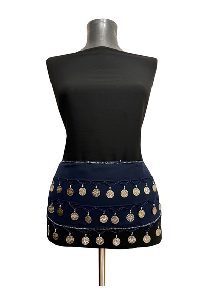 PAPATAY حزام شاكيرا للرقص - حزام خصر للرقص الشرقي - إكسسوار مسرحي مزين بالترتر