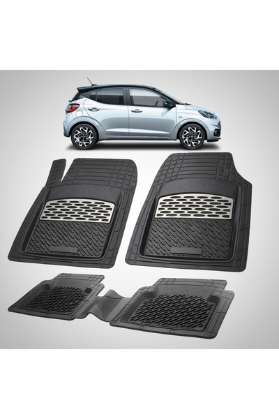 TEAMCAR Covorase Auto Hyundai i10 2023-2026 - Tavita Cauciuc-Silver