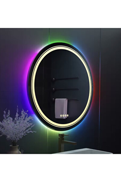 Alessandro DESIGN Oglinda LED Rotunda 60 cm, Celeste MotionGlow, Lumina RGB, ...