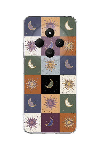 moonset Redmi 14C Uyumlu Baskılı Yumuşak Silikon Şeffaf Telefon Kılıfı
