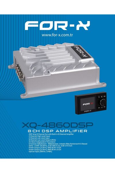 For-X XQ-4860DSP 8 KANAL AMFİ İŞLEMCİSİ YENİ NESİL