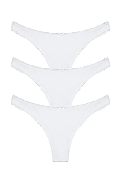 YOYYO 3-Piece Cotton High Waist Brazilian Cut Women's Panties