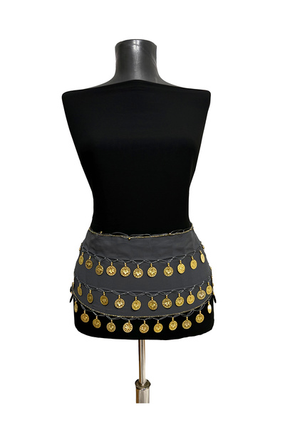 PAPATAY حزام شاكيرا للرقص - حزام خصر للرقص الشرقي - إكسسوار مسرحي مزين بالترتر