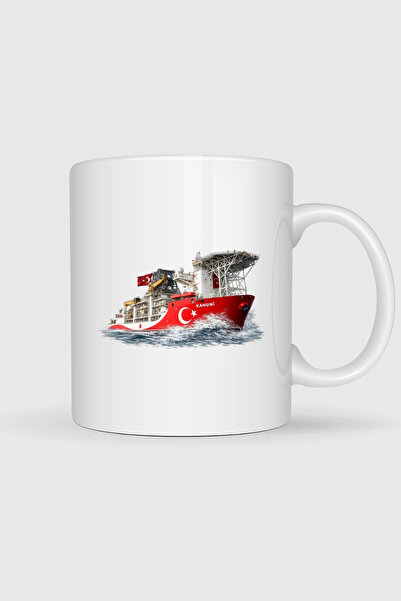 Bahriyeli Collection Kanuni Sondaj Gemisi between the Waves Printed Mug