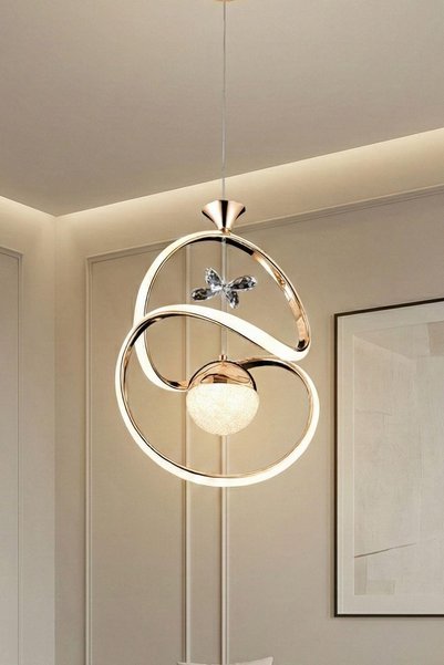 Ünal Aydınlatma Orkide 30 cm Gold LED Sarkıt Avize