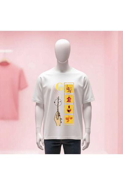 Vordevia Harry Potter Printed Crew Neck Wide Fit Unisex Tshirt