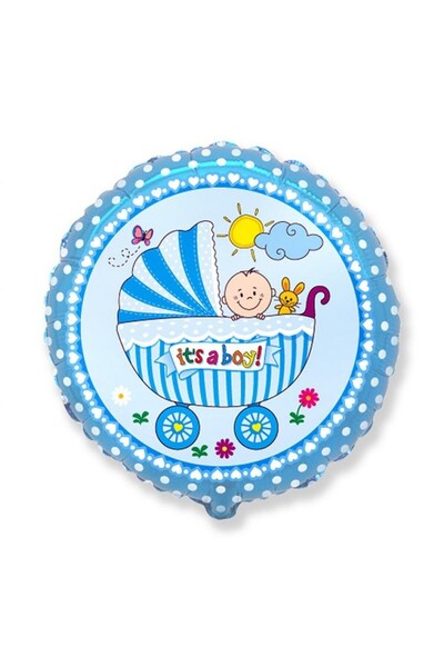 Flexmetal Round foil balloon "it's a boy" 45 cm