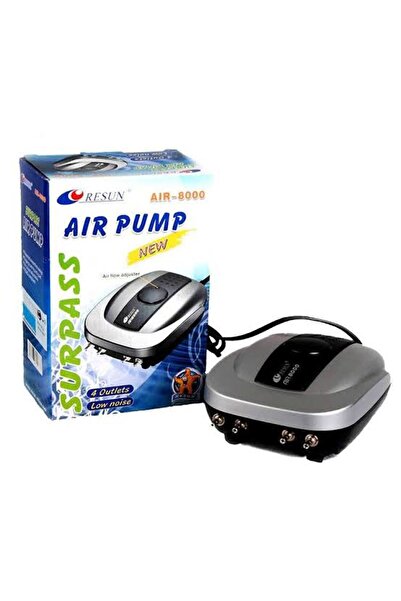 Resun Air 8000 Dört Çıkışlı Akvaryum Hava Motoru 9 Lt/Dakika
