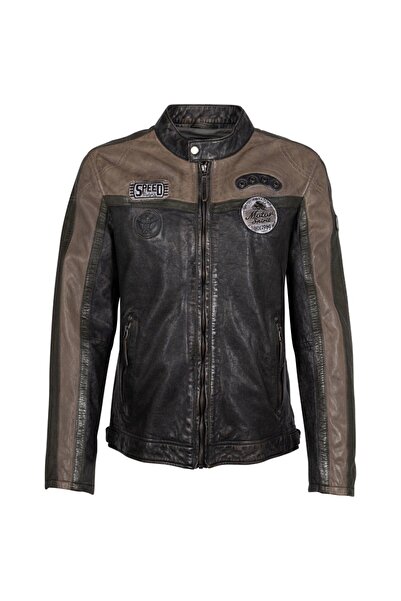 mauritius Geaca de Piele Barbati Neagra GMNigel 2