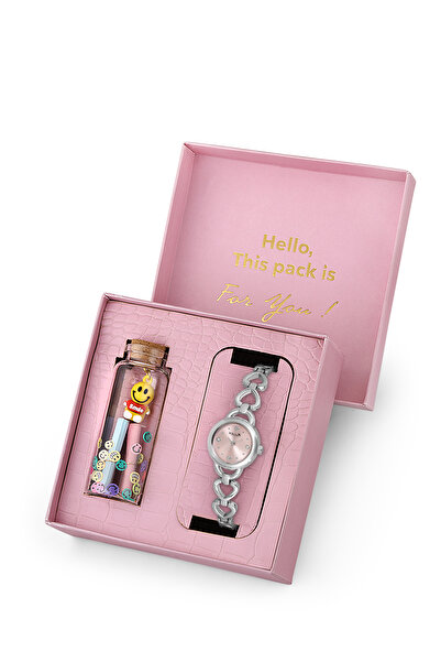 Polo Air Kalp Detaylı Kadın Kol Saati Smile Figürlü Özel Notlu Cam Dilek Şişe...