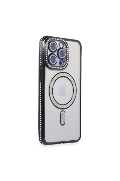 eco port iPhone 15 Pro Max Case Joke Silvery Magneticsafe Case - Black