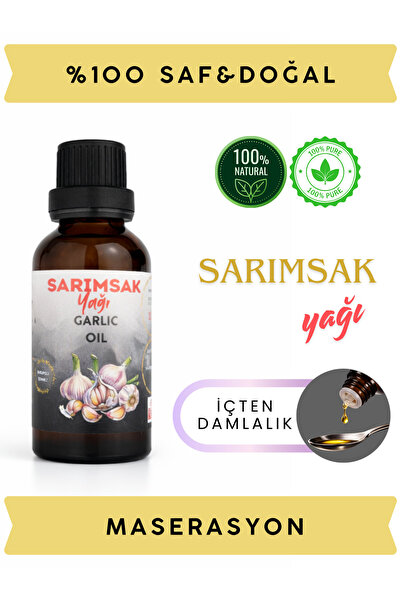 Wie Farma Sarımsak Yağı 50 ml Cam Şişe Maserasyon Doğal Bakım Yağı