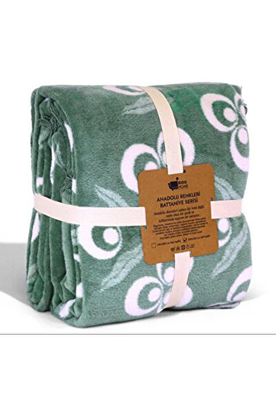 esdekor Home Çintemani Green Double Blanket 200 X 220 cm Home Living
