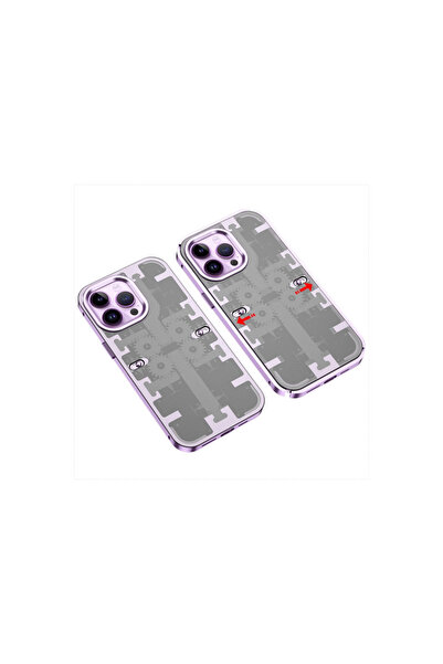 eco port غطاء حماية ميكانيكي لهاتف آيفون 14 برو ماكس - أرجواني غامق