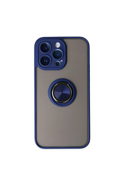 eco port iPhone 14 Pro Max Case Montreal Silicone Cover with Ring - Navy Blue
