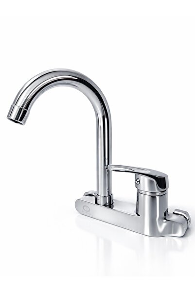 Fulcie Cane Tube Wall Mounted Fixed Hot Cold Inlet Cane Tube Kitchen Sink Faucet