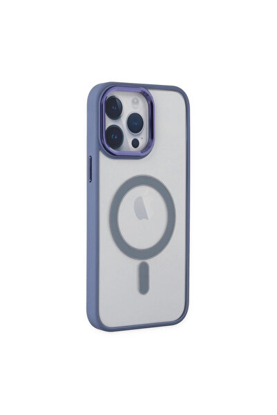 eco port Iphone 14 pro case room magneticsafe silicone - sierra blue