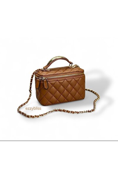EZZY BLİSS Ezzybliss Women's Taba Small Box Model Stylish Design Chain Strap Bag