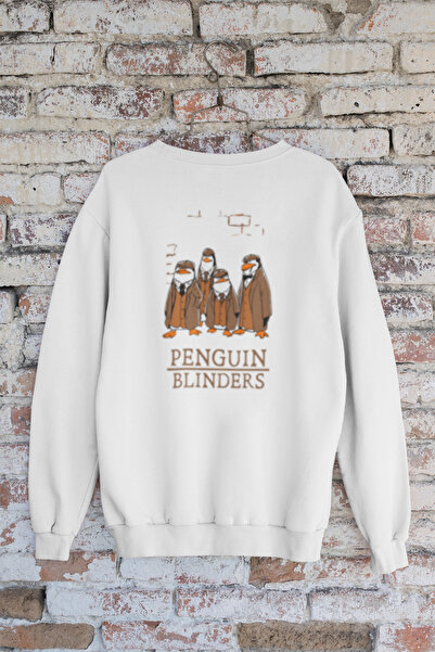 MG Penguin Blinders Printed Cotton Long Sleeved 3 Yarn Thread Patterned Unise...