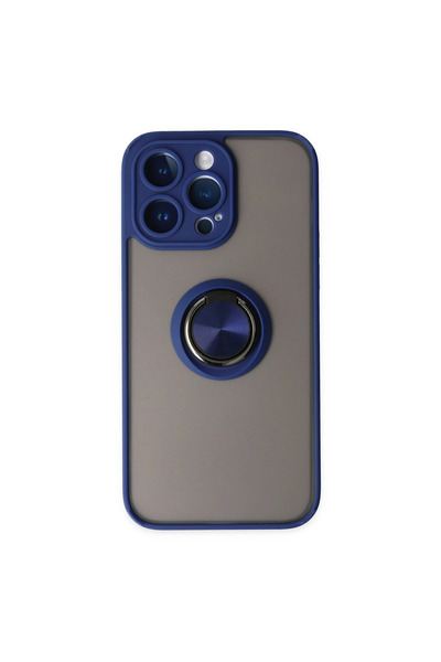 eco port Iphone 14 pro case montreal ring silicone cover - navy blue