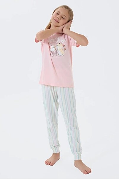 YUYİ ARNETTA 100% ΒΑΜΒΑΚΙ, ΣΕΤ ΠΙΤΖΑΜΕΣ ΚΟΡΙΤΣΙΣΤΙΚΕΣ ΜΕ ΚΟΝΤΟ ΜΑΝΙΚΙ ΚΑΙ ΛΑΜ...